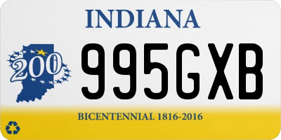 IN license plate 995GXB