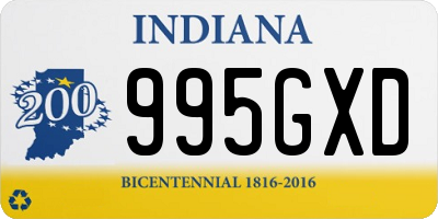 IN license plate 995GXD