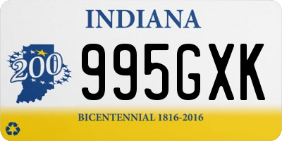 IN license plate 995GXK