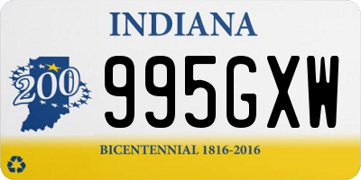 IN license plate 995GXW