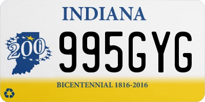 IN license plate 995GYG