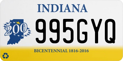 IN license plate 995GYQ