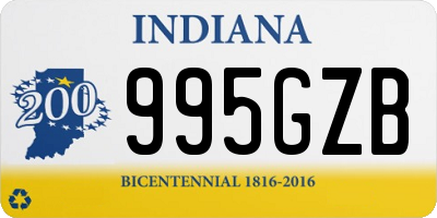 IN license plate 995GZB