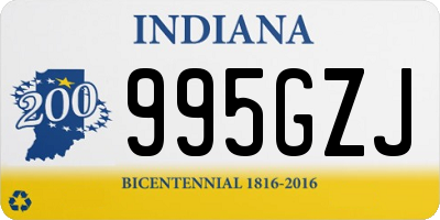 IN license plate 995GZJ