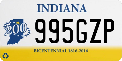 IN license plate 995GZP