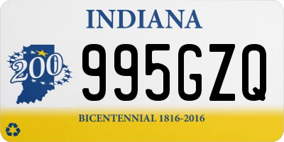 IN license plate 995GZQ