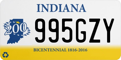 IN license plate 995GZY