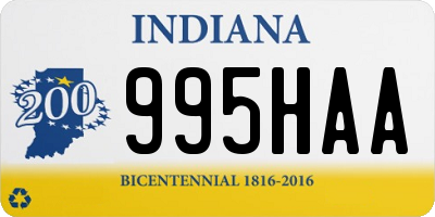 IN license plate 995HAA