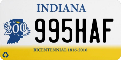 IN license plate 995HAF