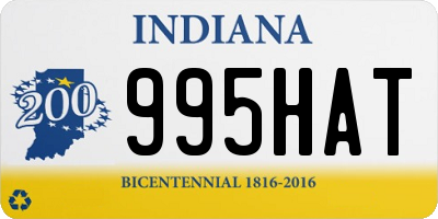 IN license plate 995HAT