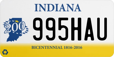 IN license plate 995HAU