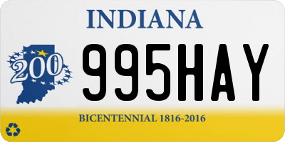 IN license plate 995HAY