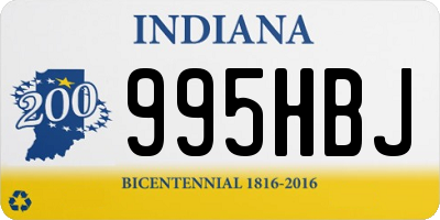 IN license plate 995HBJ