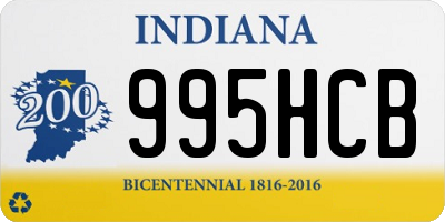 IN license plate 995HCB