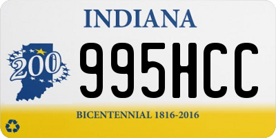 IN license plate 995HCC