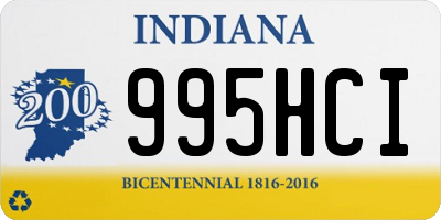 IN license plate 995HCI