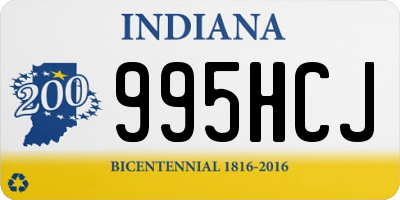 IN license plate 995HCJ