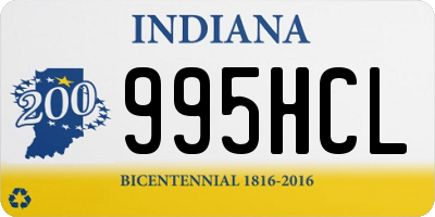 IN license plate 995HCL