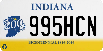 IN license plate 995HCN