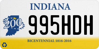 IN license plate 995HDH