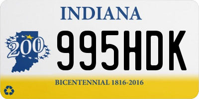 IN license plate 995HDK