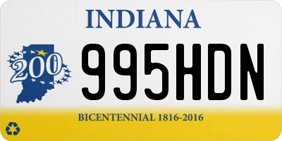 IN license plate 995HDN