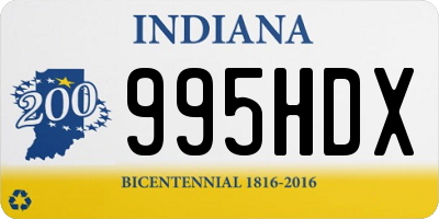 IN license plate 995HDX