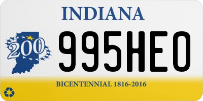 IN license plate 995HEO