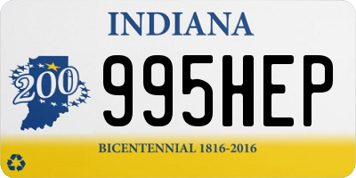 IN license plate 995HEP