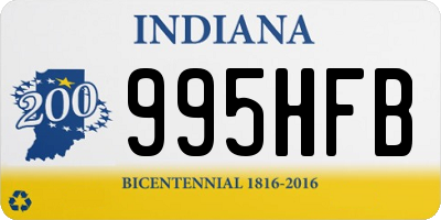 IN license plate 995HFB