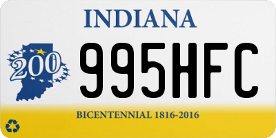 IN license plate 995HFC