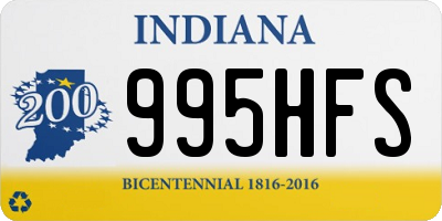 IN license plate 995HFS