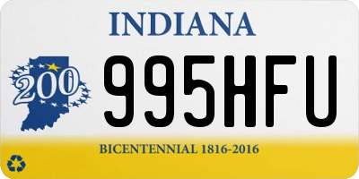 IN license plate 995HFU