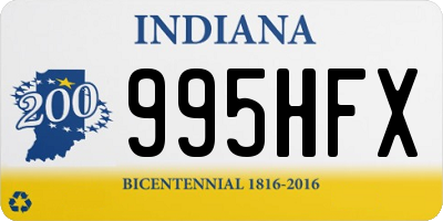 IN license plate 995HFX