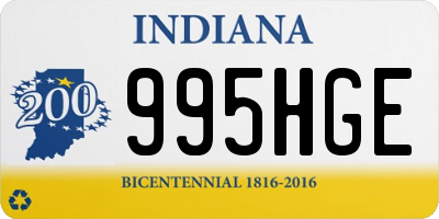 IN license plate 995HGE