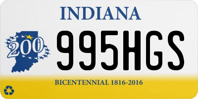 IN license plate 995HGS