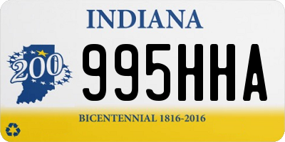 IN license plate 995HHA