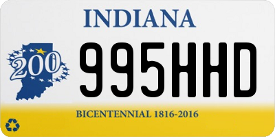 IN license plate 995HHD