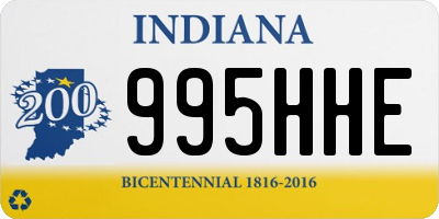 IN license plate 995HHE