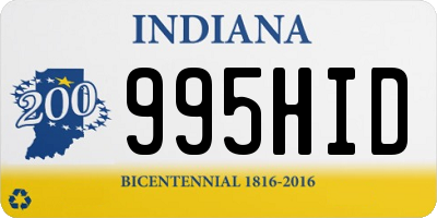 IN license plate 995HID