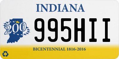 IN license plate 995HII