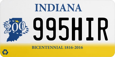 IN license plate 995HIR