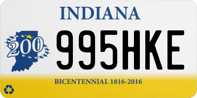 IN license plate 995HKE