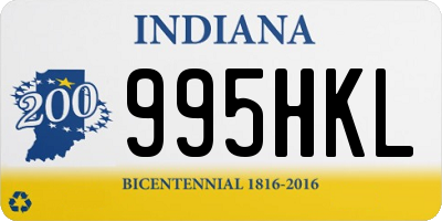 IN license plate 995HKL