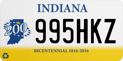 IN license plate 995HKZ