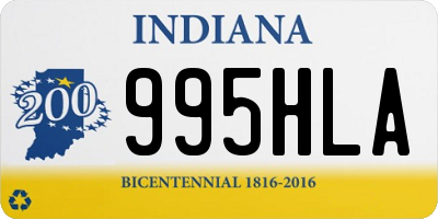 IN license plate 995HLA