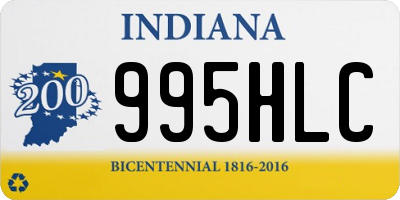 IN license plate 995HLC