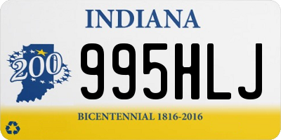 IN license plate 995HLJ