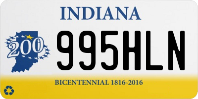 IN license plate 995HLN