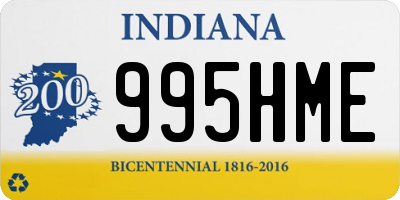 IN license plate 995HME